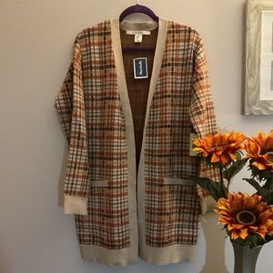 NWT Fall Pattern Cardigan with Pockets